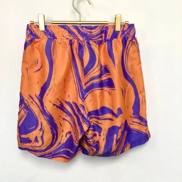 Vintage MTV Mens Music Television Logo Board Shorts Swim Trunks Orange Purple La - Picture 2 of 10